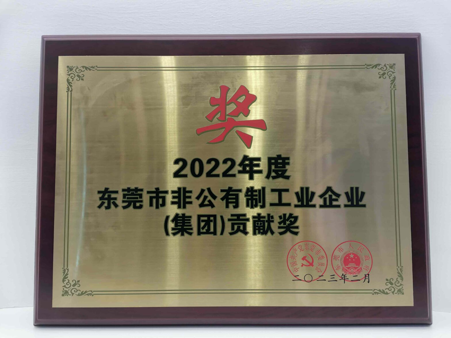 2022-Dongguan-City-non-public-industrial-enterprises-group-contribution-award