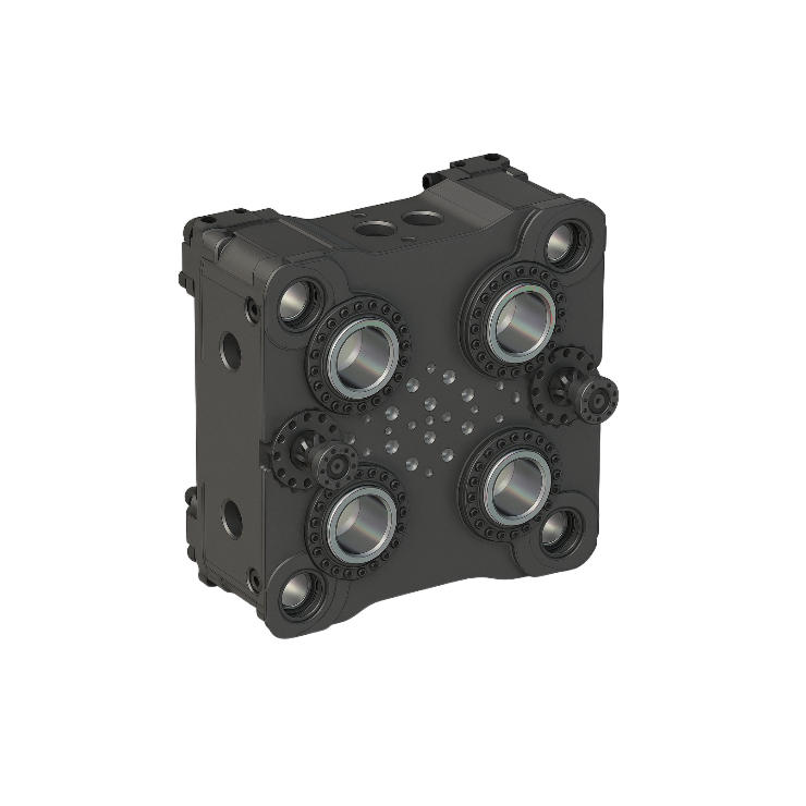 Central four-cylinder clamping