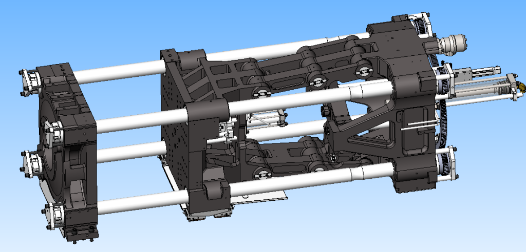 Extra-long stroke opening accuracy for hydraulic injection molding machines