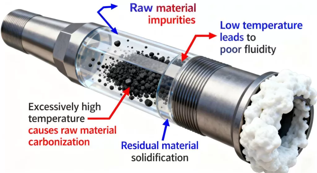 Causes of Molding Machine Nozzle Clogging
