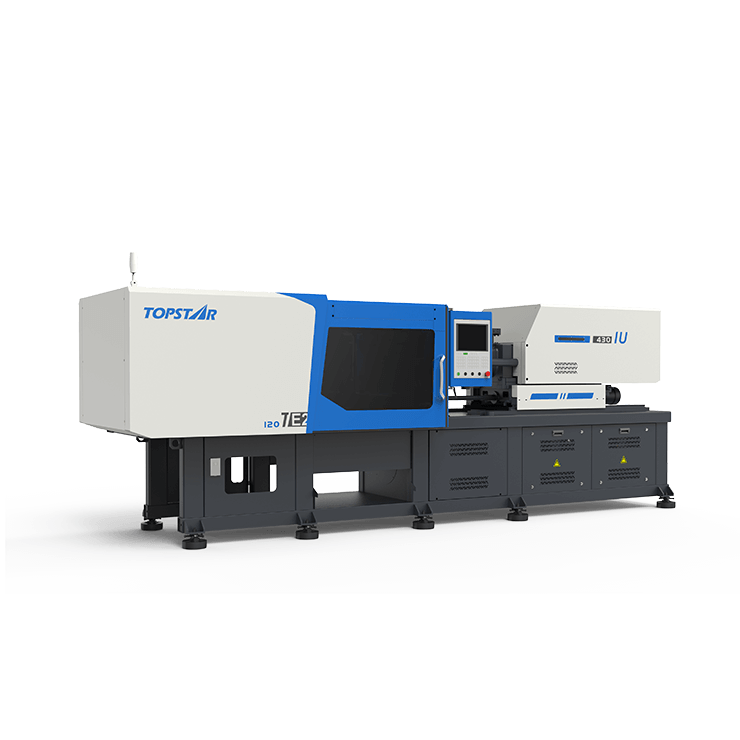 How does servo-hydraulic synergy technology improve the efficiency of a hybrid injection molding machine