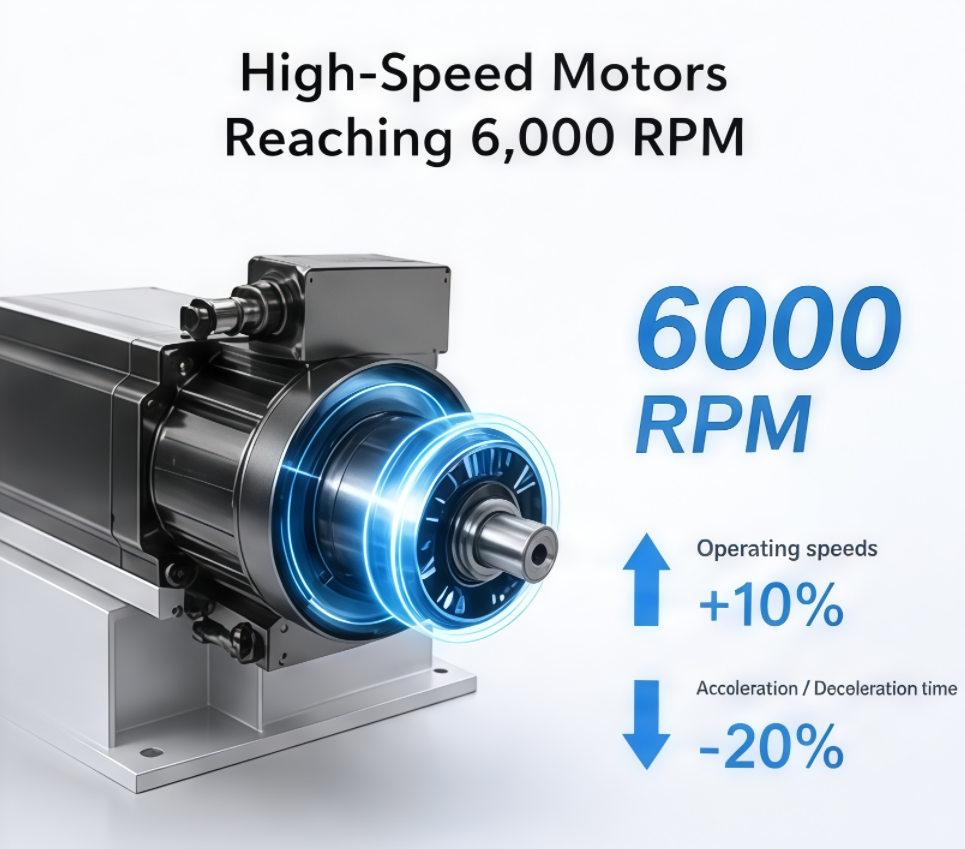 Equipped with High-Speed ​​Motors Reaching 6,000 RPM