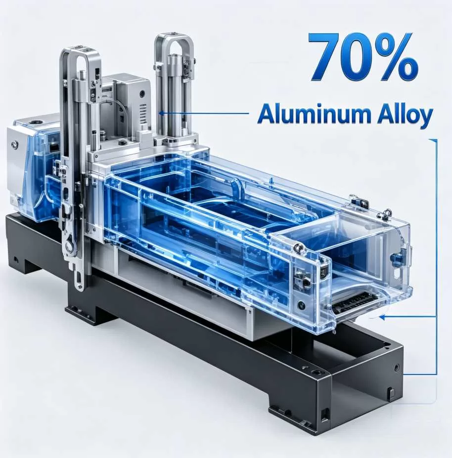 Faster Acceleration with a 70% Lightweight, High-Rigidity Aluminum Alloy Chassis