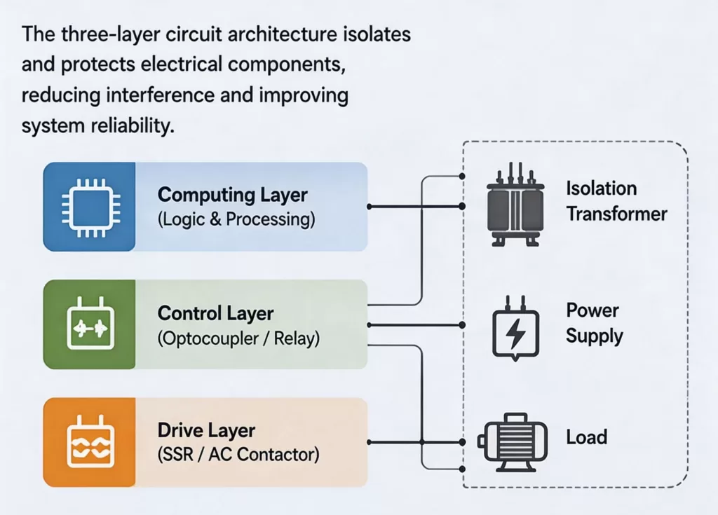 Three-Layer Circuit Architecture Enhances Safety and Reliability
