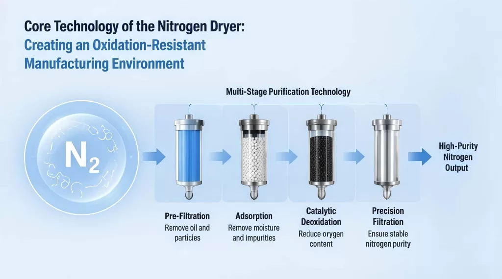 Core Technology of the Nitrogen Dryer Creating an Oxidation-Resistant Manufacturing Environment