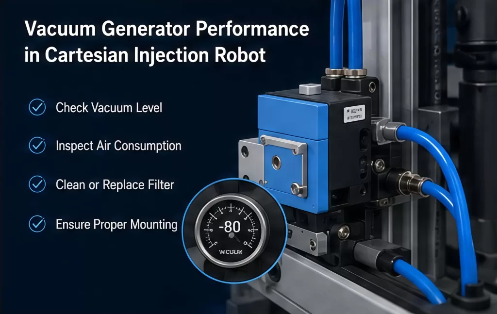 Vacuum Generator Performance in Cartesian Injection Robot