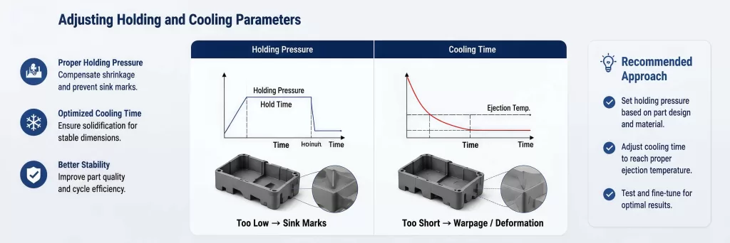 Adjusting Holding and Cooling Parameters