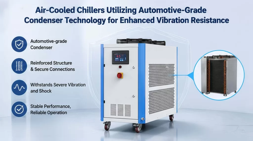 Air-Cooled Chillers Utilizing Automotive-Grade Condenser Technology for Enhanced Vibration Resistance