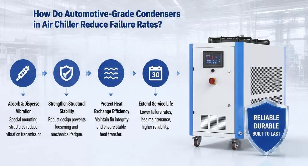 How Do Automotive-Grade Condensers in Air Chiller Reduce Failure Rates
