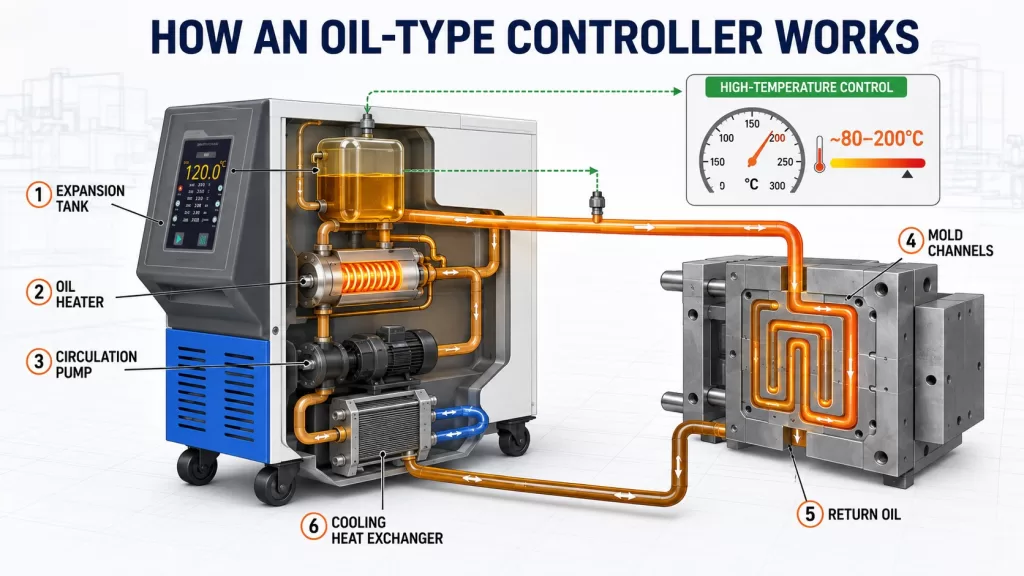 How Do Oil-Type Mold Temperature Controller Work in Injection Molding