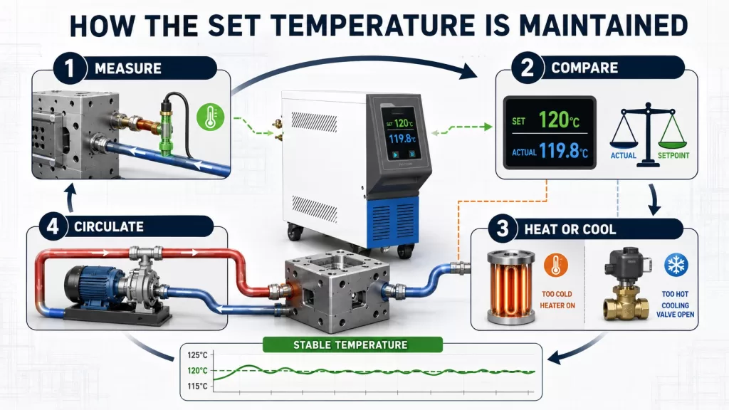 How Is the Set Temperature Maintained