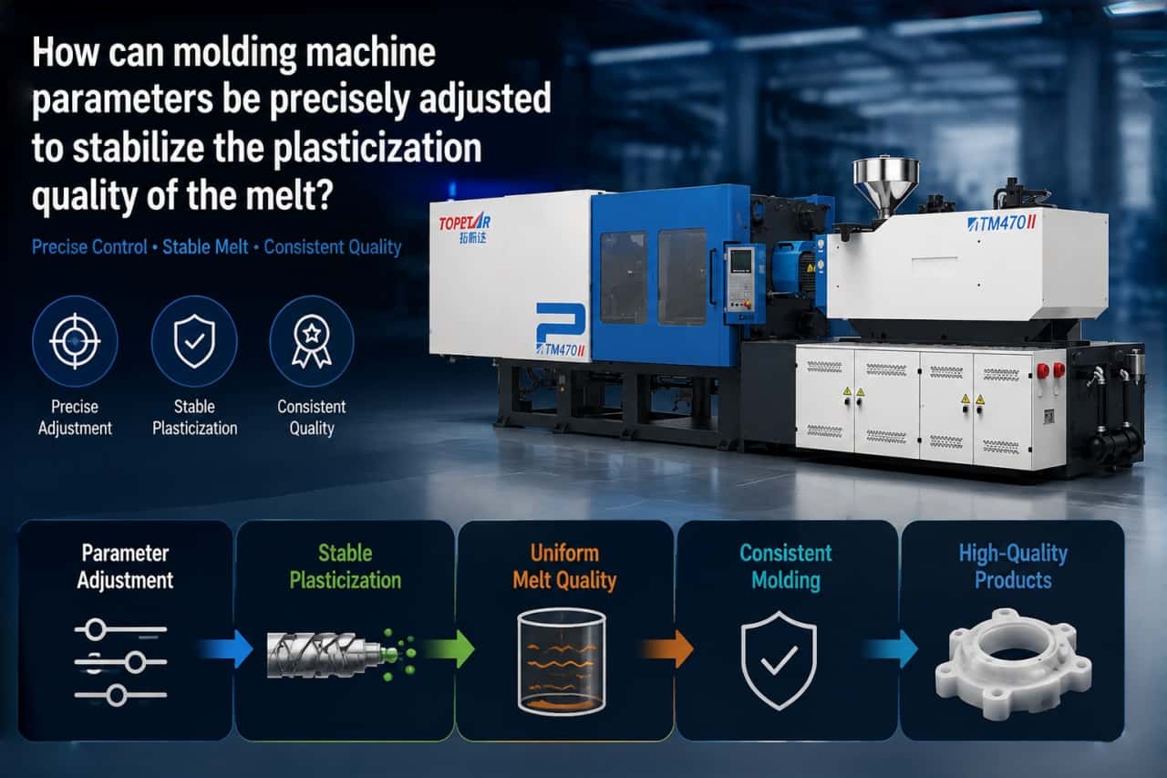 How can molding machine parameters be precisely adjusted to stabilize the plasticization quality of the melt