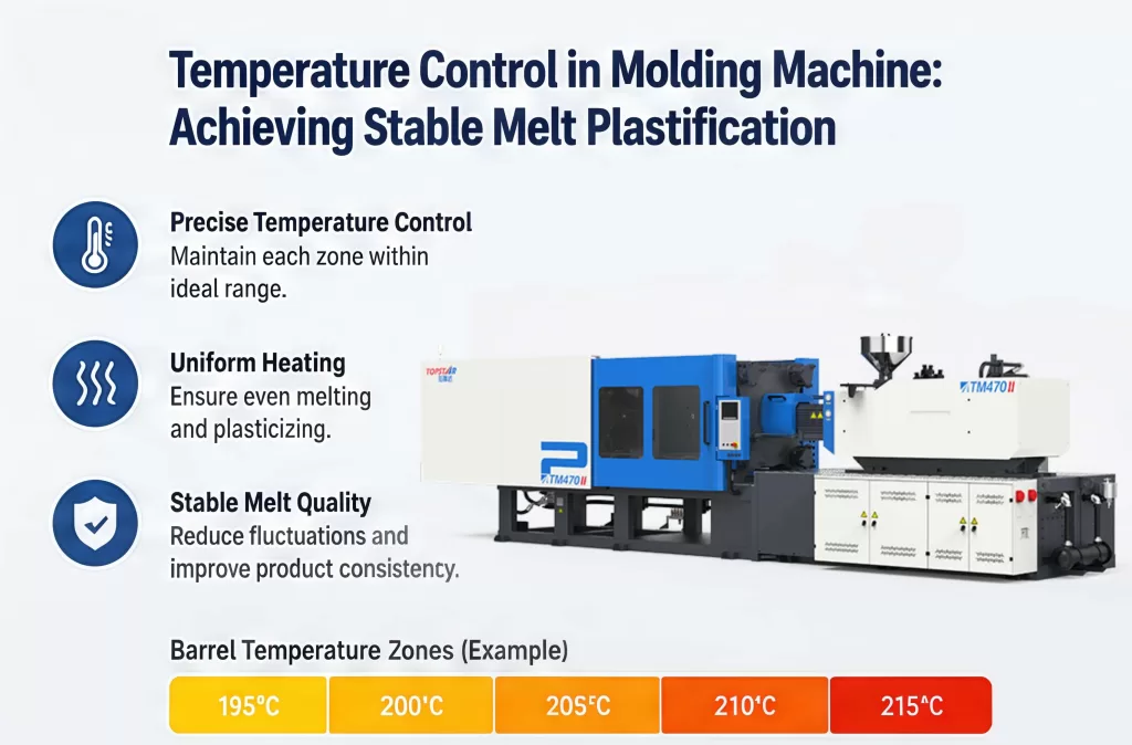 Temperature Control in Molding Machine Achieving Stable Melt Plastification
