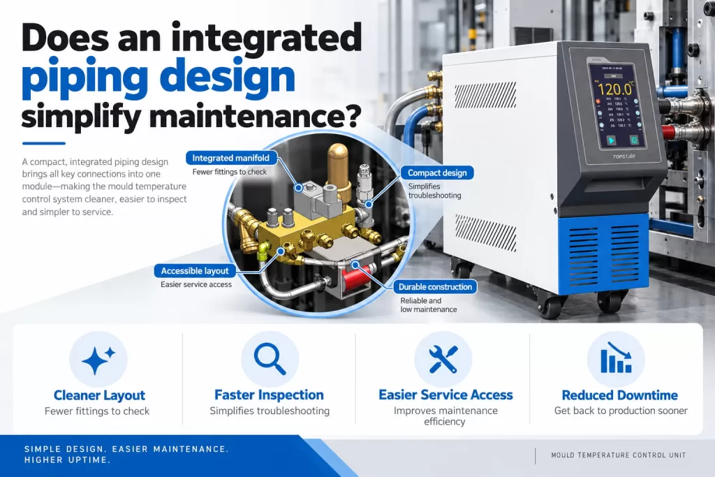 Does an integrated piping design simplify maintenance