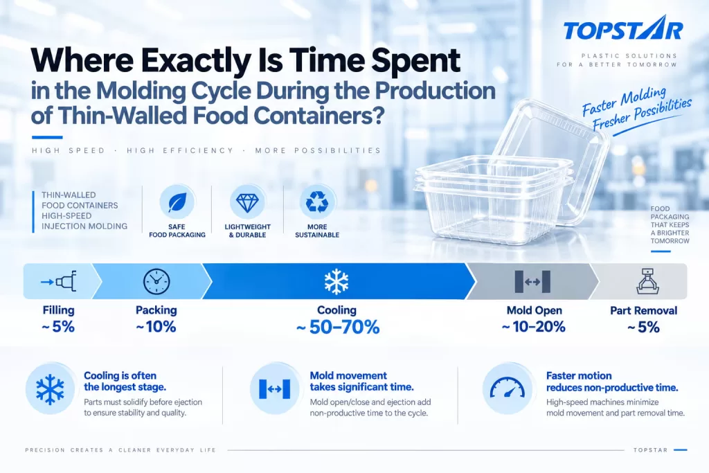 Where Exactly Is Time Spent in the Molding Cycle During the Production of Thin-Walled Food Containers