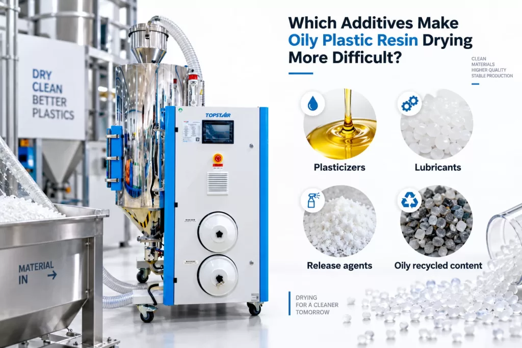 Which Additives Make Oily Plastic Resin Drying More Difficult