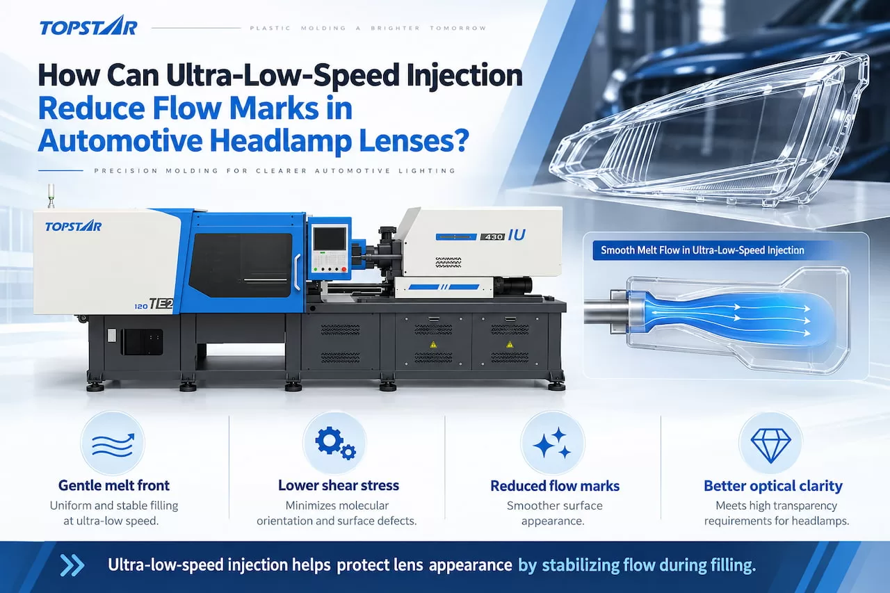 How Can Ultra-Low-Speed Injection Reduce Flow Marks in Automotive Headlamp Lenses
