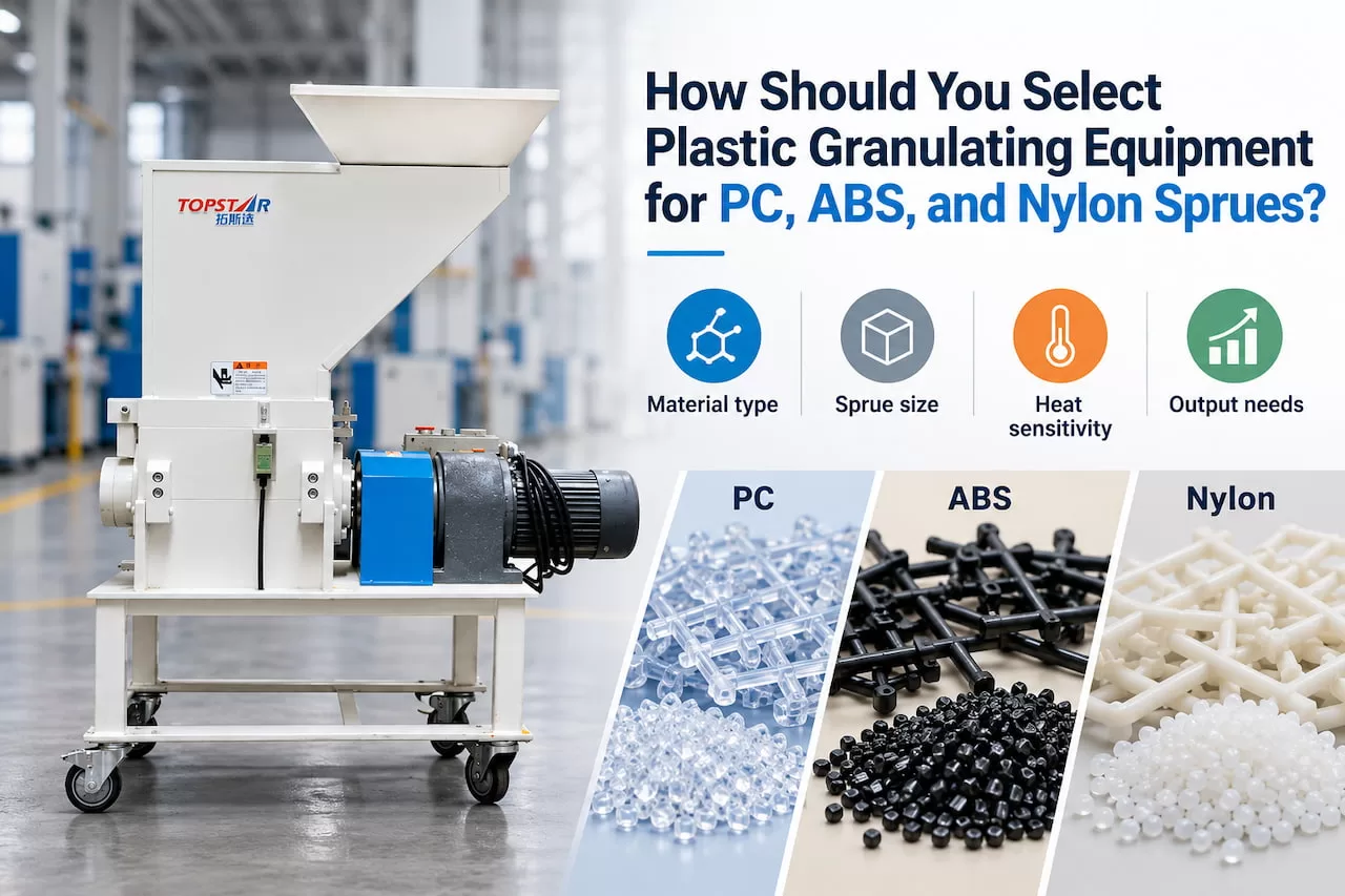 How Should You Select Plastic Granulating Equipment for PC, ABS, and Nylon Sprues