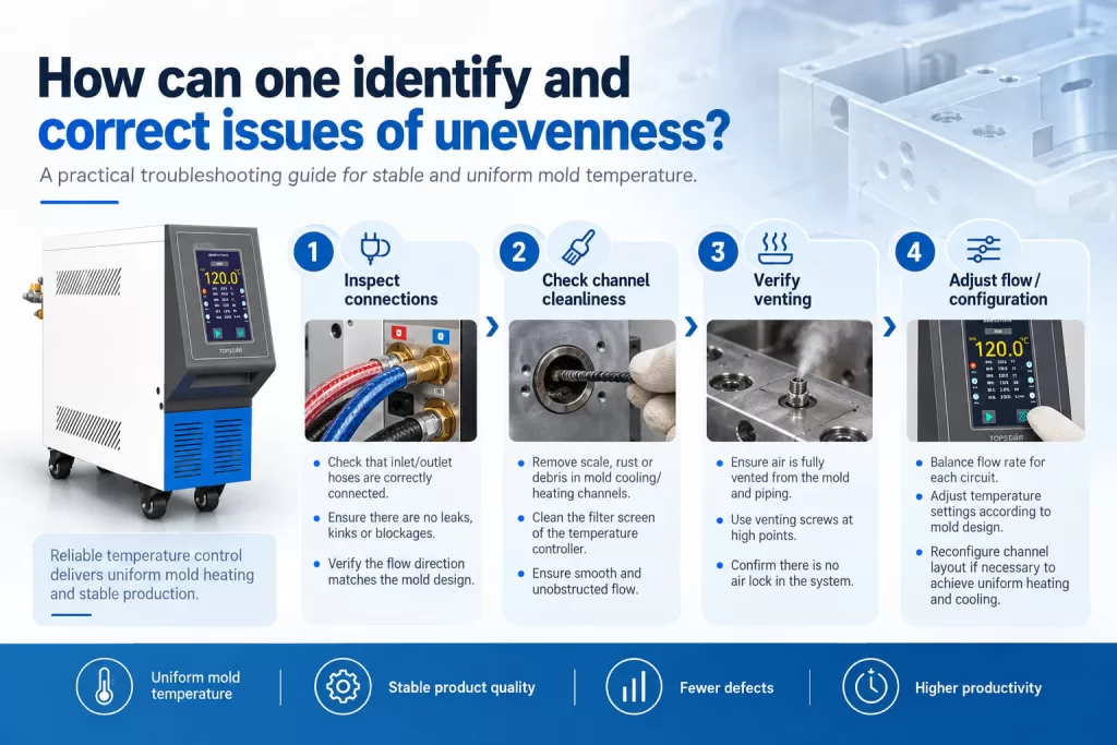 How can one identify and correct issues of unevenness