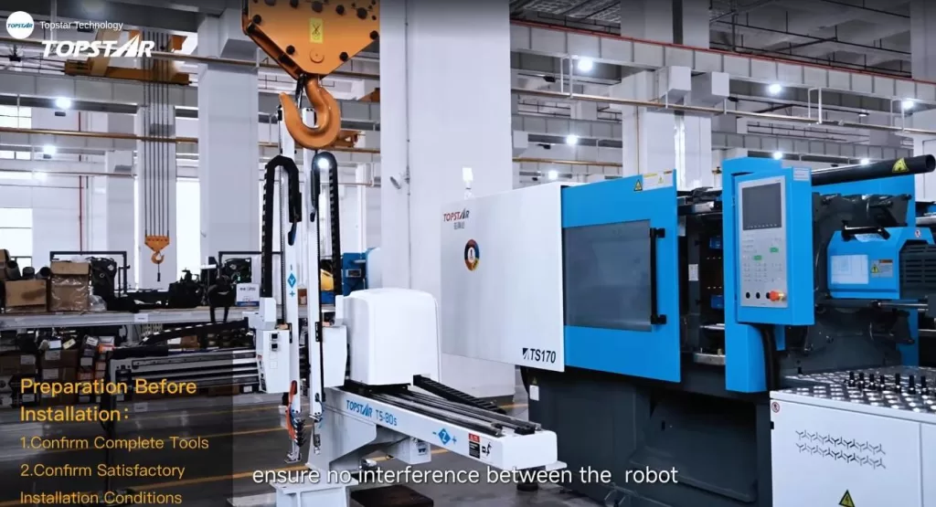 Prepare Tools and Check Clearance Around the Injection Molding Robot